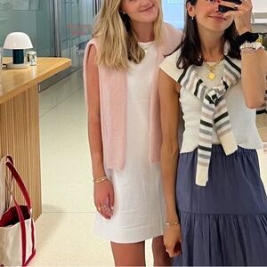 XS Abercrombie white linen shift dress